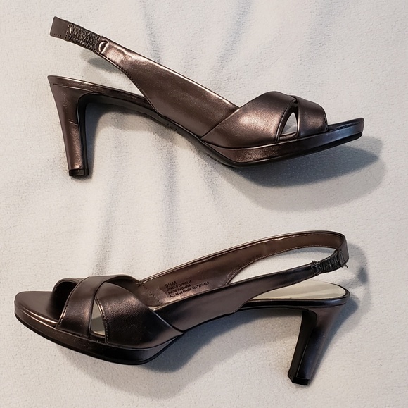Etienne Aigner Ophelia Slingback Sandals Pewter - Picture 2 of 7